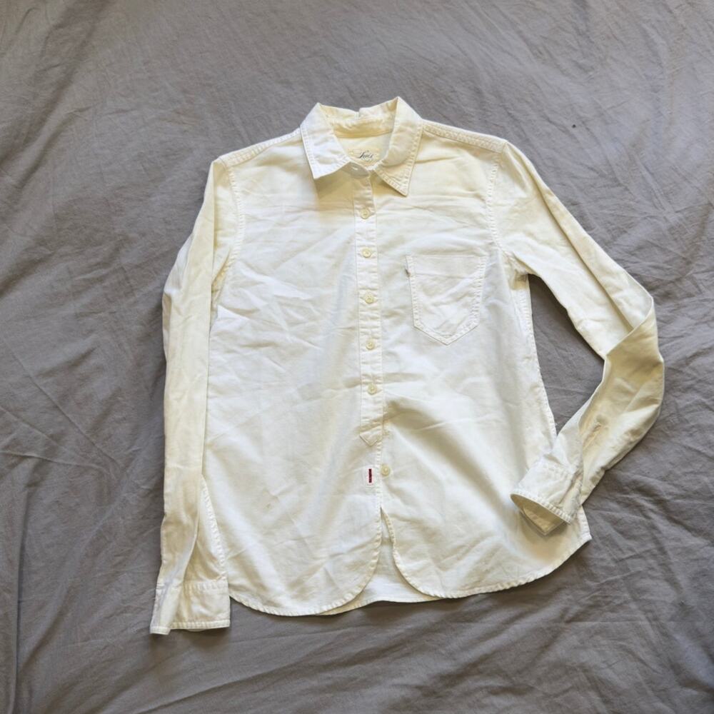 LEVIS WHITE BOTTON‎ DOWN OXFORD POCKET SHIRT